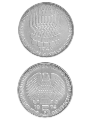 5 Mark, Grundgesetz der Bundesrepublik Deutschland